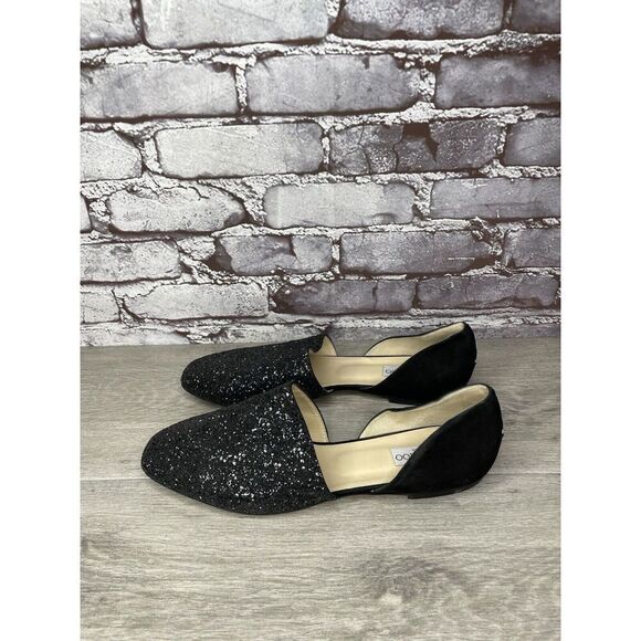 Jimmy Choo London Black Suede Leather Sparkle D’ Orsay Flats Women’s 42EU/11M US - Picture 16 of 16
